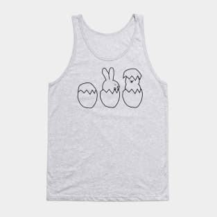 Easter Eggs Bunny and Chicken Minimal Tank Top